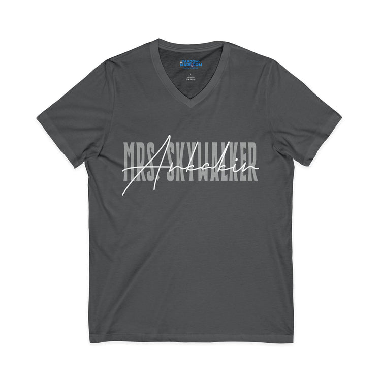 Mrs. Anakin Skywalker V-Neck Tee - Fandom-Made