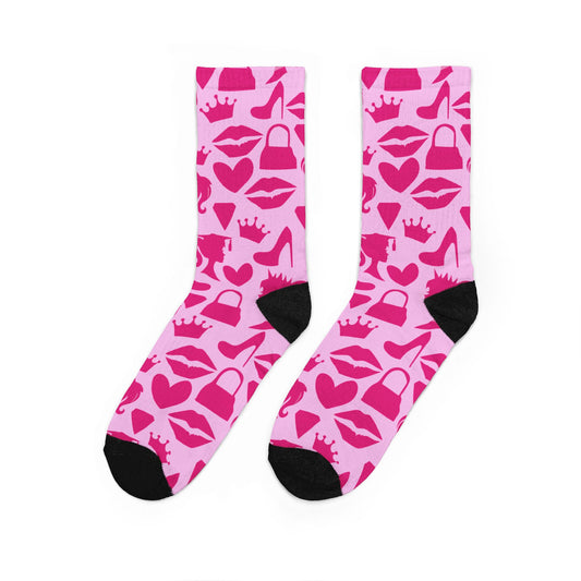 Girlie Doll Padded Crew Socks - Fandom-Made