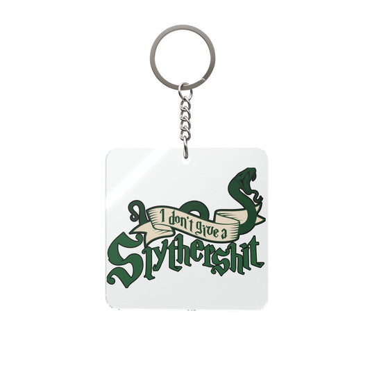 I Don't Give a Slythershit Square Keychain - Fandom-Made
