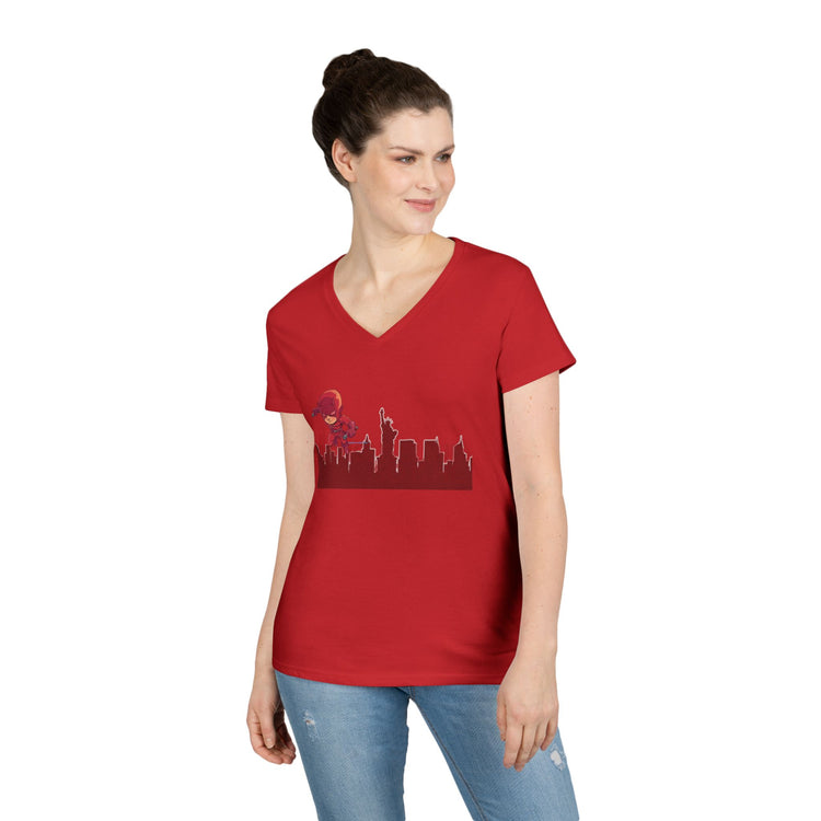 Justice Is Blind Ladies' V-Neck Tee