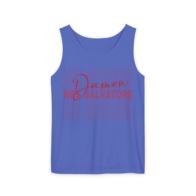 Mrs. Damon Salvatore Unisex Garment-Dyed Tank Top