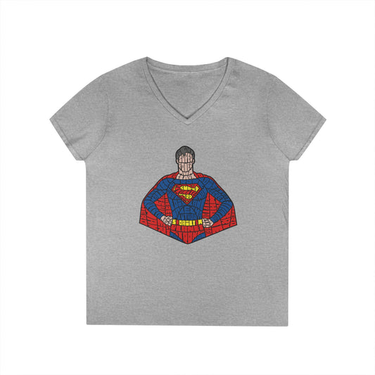 Kryptonian Calligram V-Neck Tee - Fandom-Made