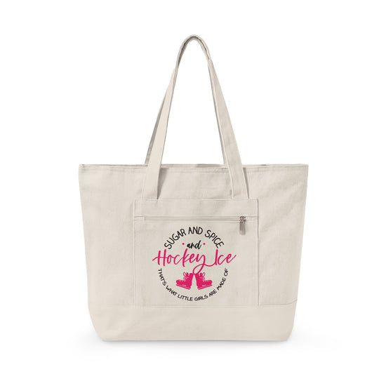 Sugar Spice Ice Hockey Zippered Canvas Tote - Fandom-Made