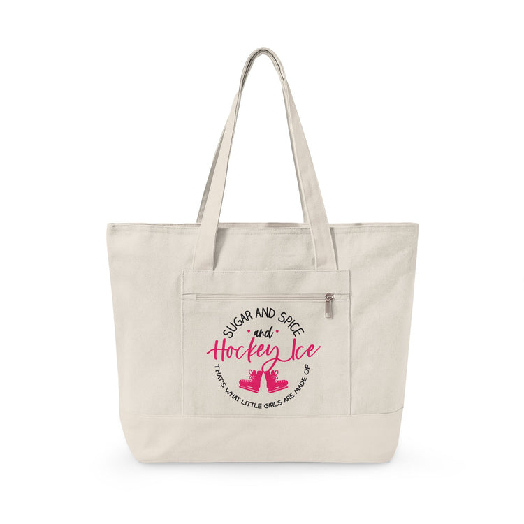 Sugar Spice Ice Hockey Zippered Canvas Tote - Fandom-Made