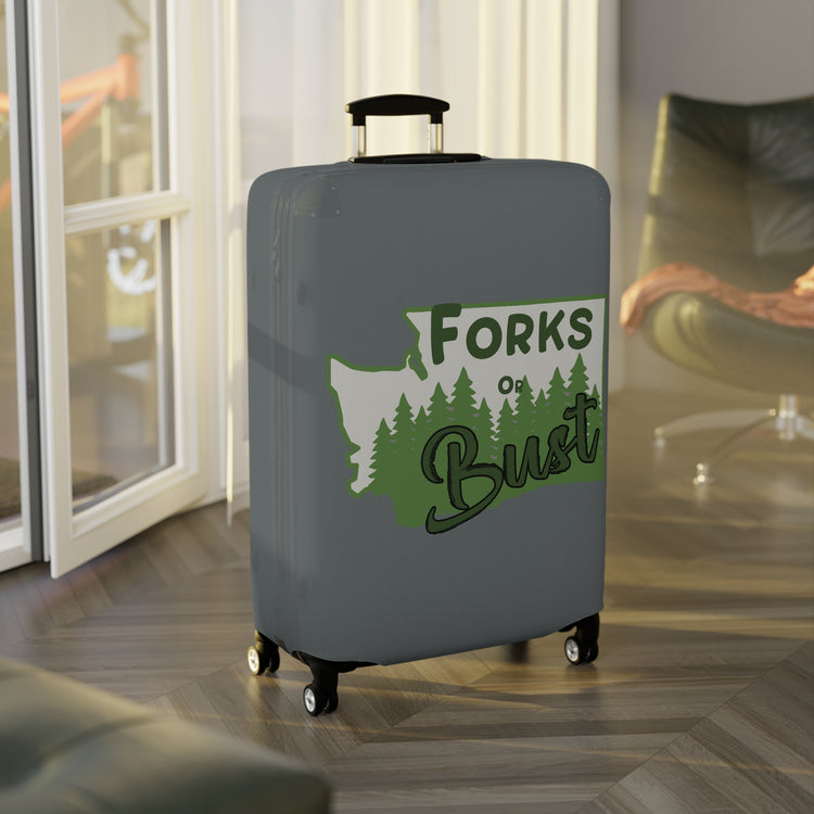 Forks Or Bust Luggage Cover