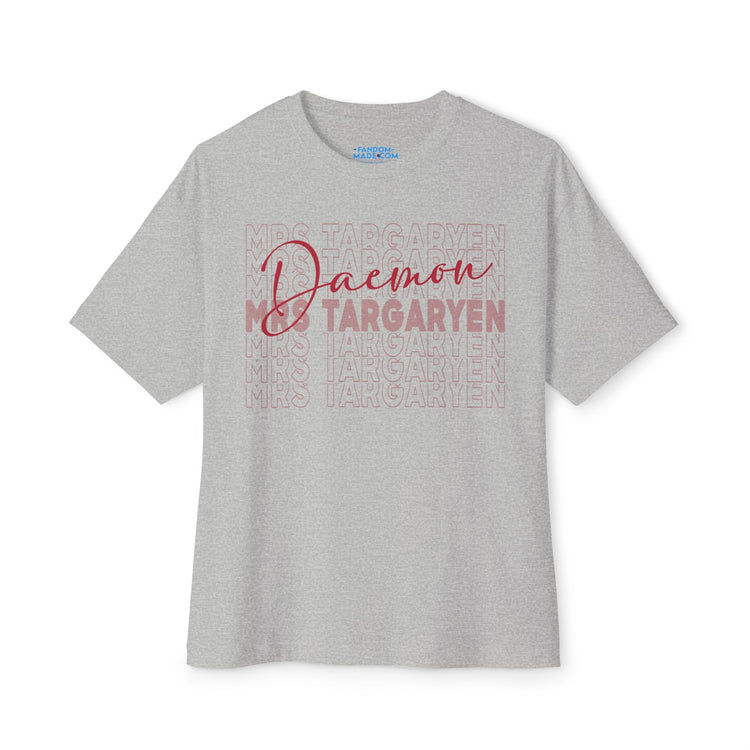 Mrs. Daemon Targaryen Unisex Oversized Boxy Tee