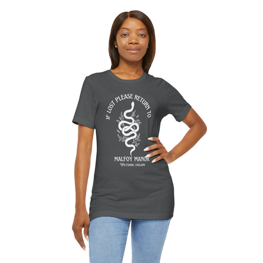 If Lost Return To Malfoy Manor T-Shirt - Fandom-Made