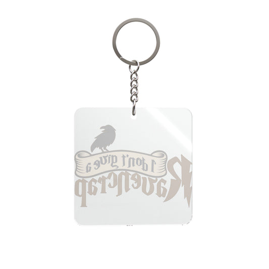 I Don't Give a Ravencrap Square Keychain