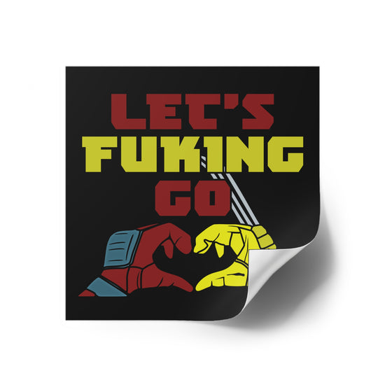 Let's Go Square Stickers - Fandom-Made