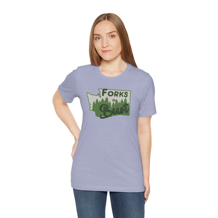 Forks Or Bust T-Shirt - Fandom-Made