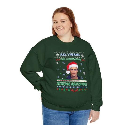 All I Want For Christmas Is Stefan Salvatore Sweatshirt - Fandom-Made
