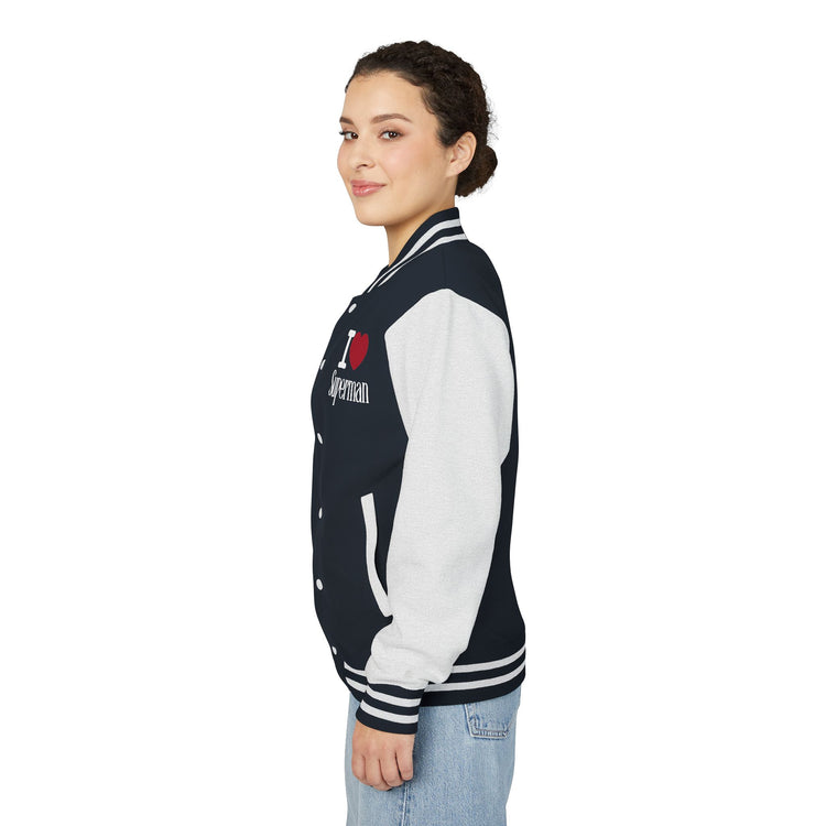 I Love Superman Unisex Letterman Jacket - Fandom-Made