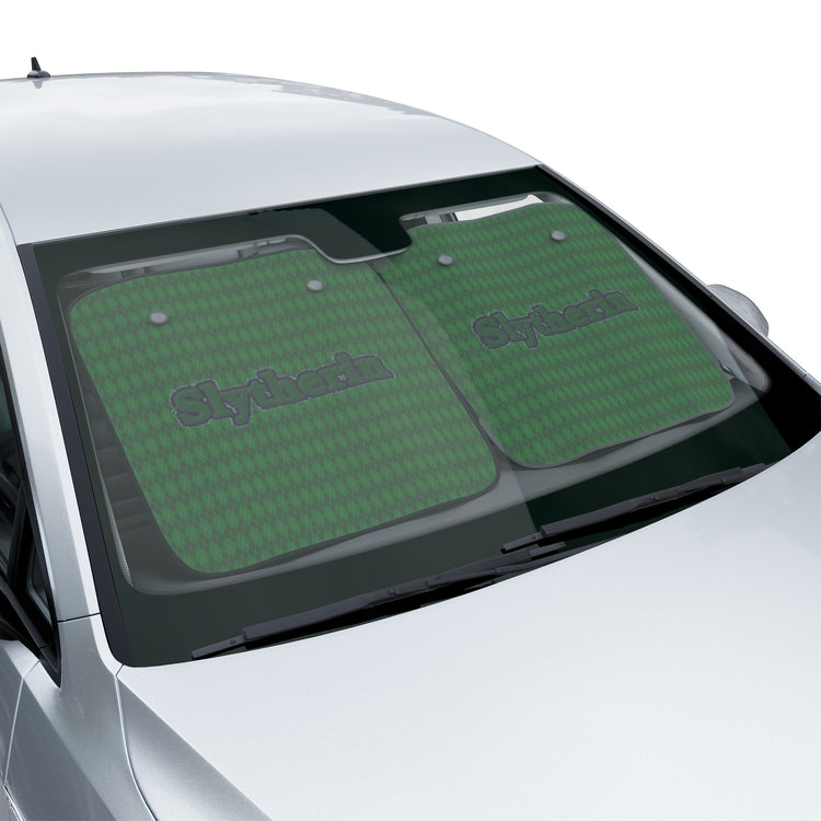 Slytherin Embroidery Design Car Sun Shades - Fandom-Made