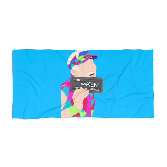 Mugshot Ken Beach Towel - Fandom-Made