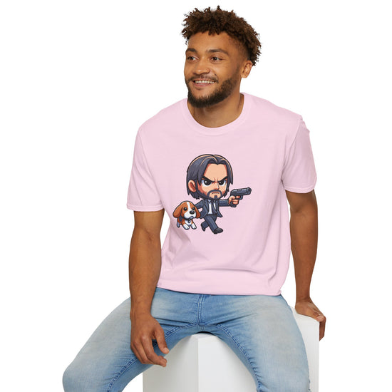 John Wick And Daisy Unisex Softstyle T-Shirt - Fandom-Made