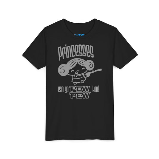 Princesses Go Pew Pew Youth Tee