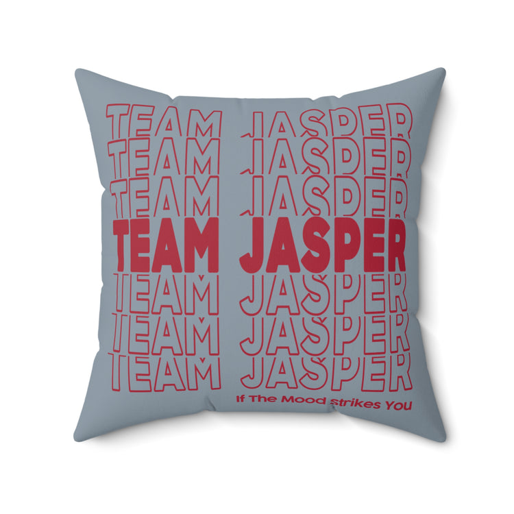 Team Jasper Faux Suede Square Pillow