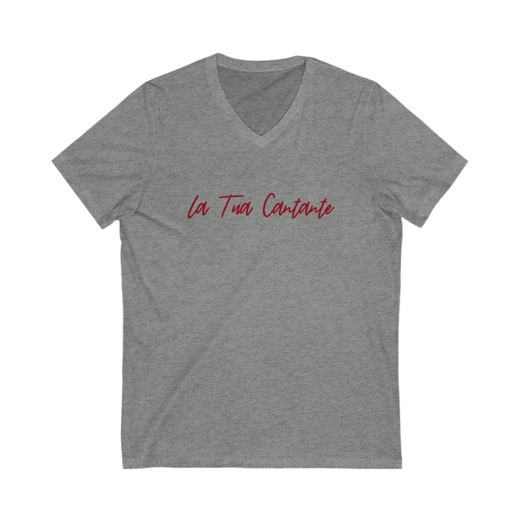 La Tua Cantante V-Neck Tee - Fandom-Made