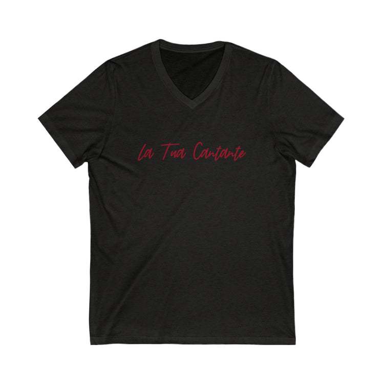 La Tua Cantante V-Neck Tee - Fandom-Made