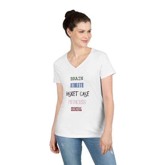 Breakfast Club Names V-Neck Tee - Fandom-Made