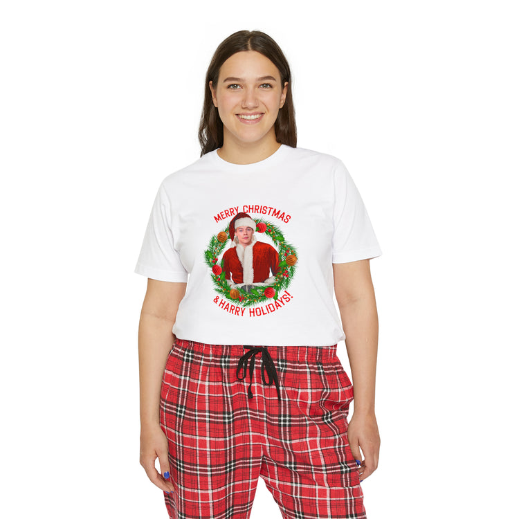 Merry Christmas and Harry Holidays Women's Short Sleeve Pajama Set - Fandom-Made