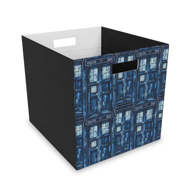 Tardis All-Over Print Felt Storage Box - Fandom-Made