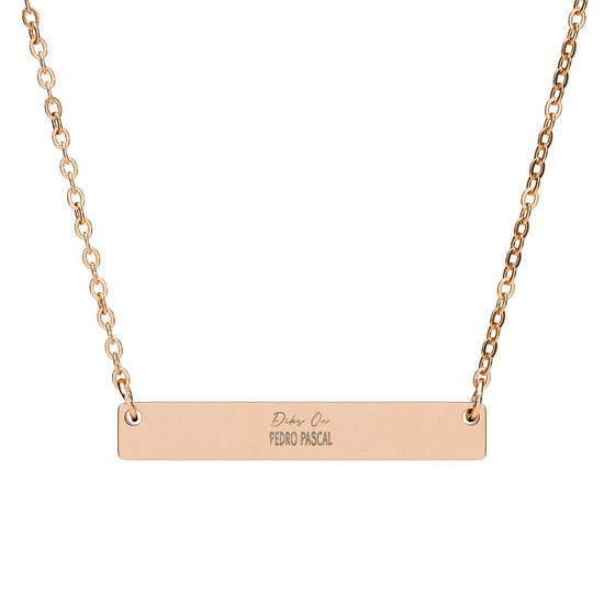 Dibs On Pedro Horizontal Bar Necklace - Fandom-Made