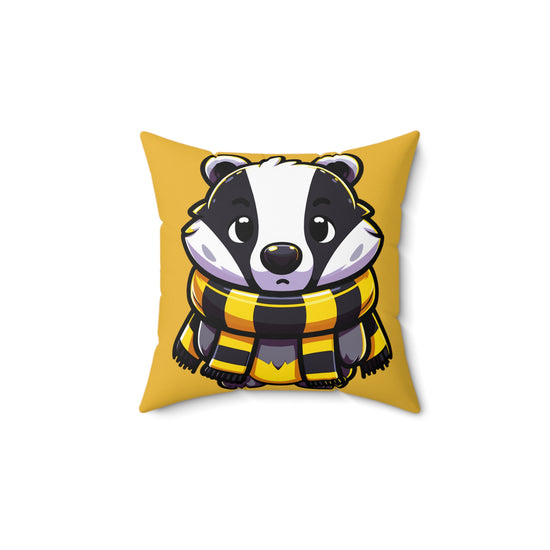 Hufflepuff Mascot Square Pillow - Fandom-Made