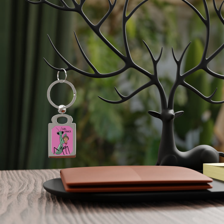 Girl Dinner Keyring