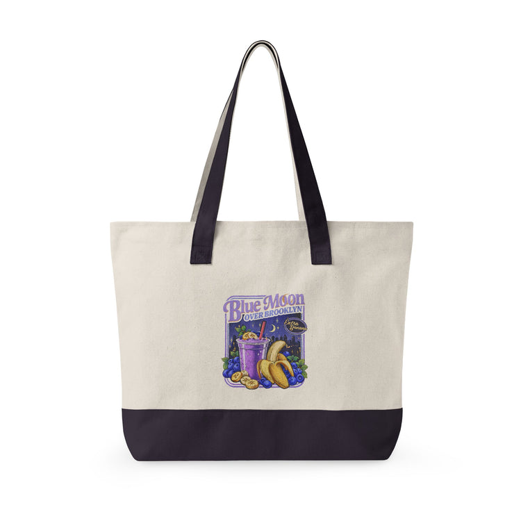 Blue Moon Zippered Canvas Tote - Fandom-Made
