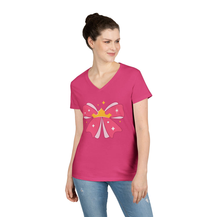 Aurora Bow Ladies' V-Neck Tee