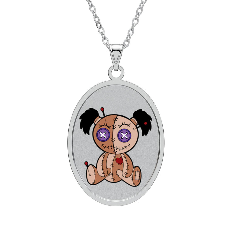 I Still Play With Dolls Oval Pendant