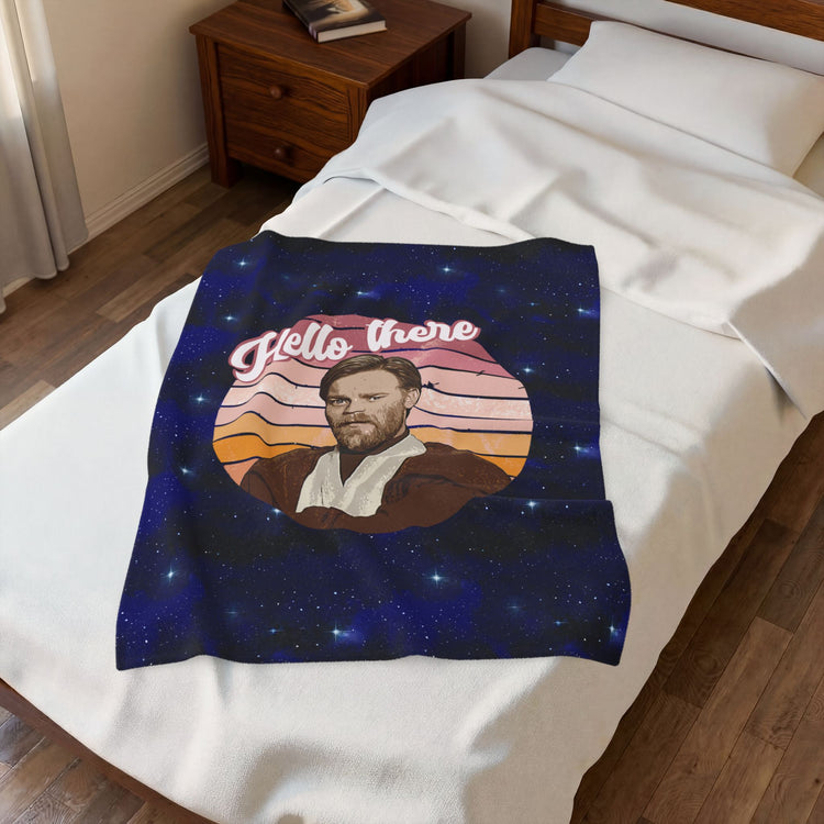 Hello There Velveteen Plush Blanket