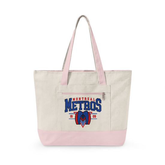 Montreal Metros Zippered Canvas Tote - Fandom-Made