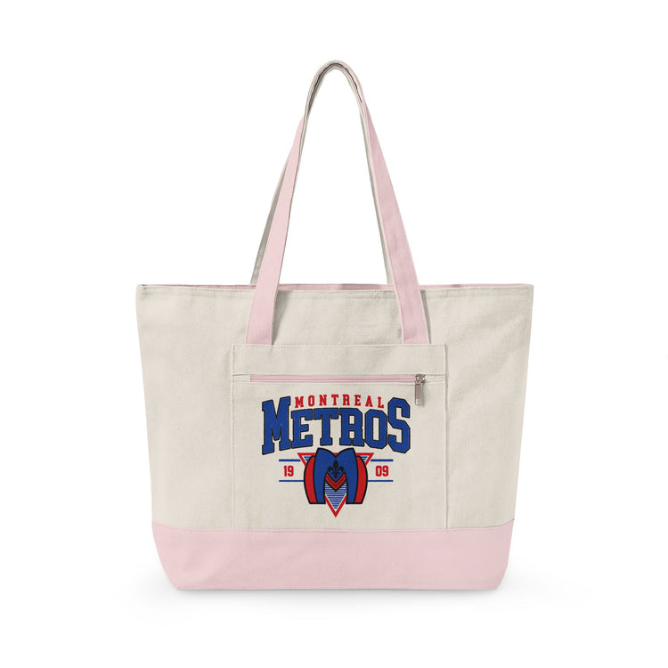Montreal Metros Zippered Canvas Tote - Fandom-Made
