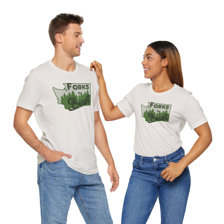Forks Or Bust T-Shirt - Fandom-Made