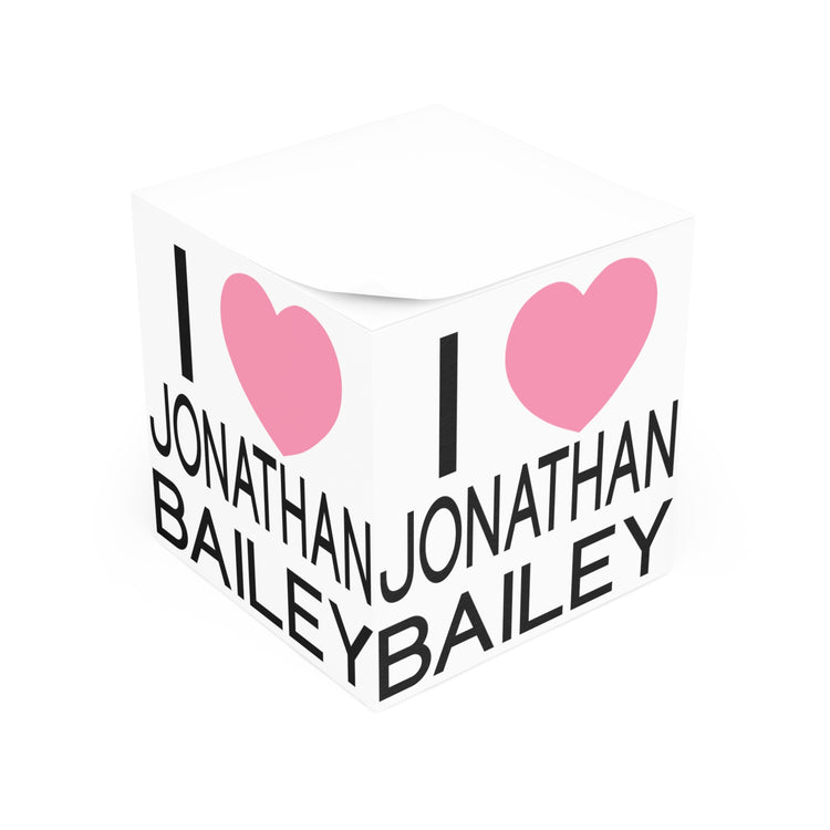 I Love Jonathan Bailey Note Cube - Fandom-Made