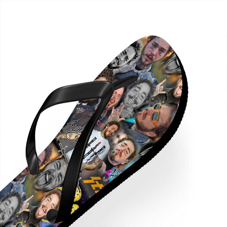 Post Malone All-Over Print Flip Flops - Fandom-Made