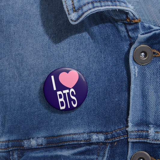 I Love BTS Pin