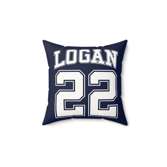 Logan U Faux Suede Square Pillow