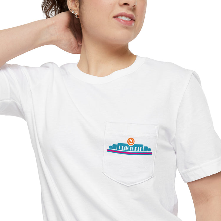 The Peach Pit Unisex Pocket T-shirt - Fandom-Made