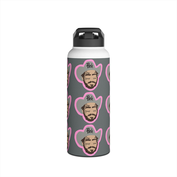 Cowboy Malone All-Over Print Stainless Steel Water Bottle - Fandom-Made