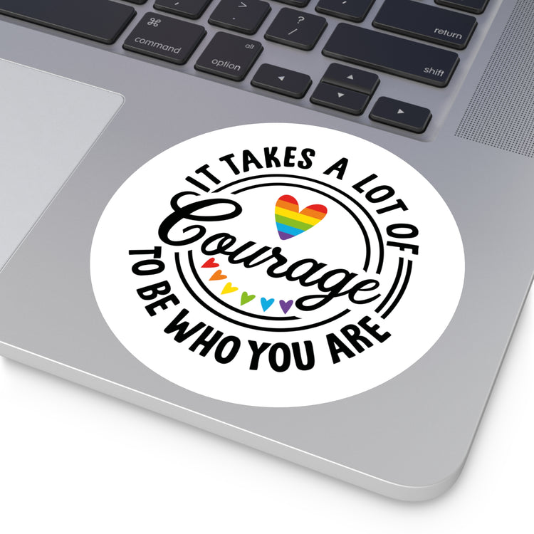 Courage Round Stickers - Fandom-Made