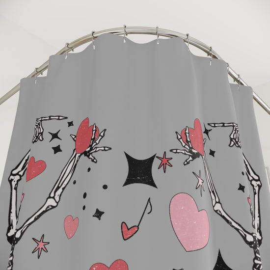 Skeleton Love Shower Curtain - Fandom-Made