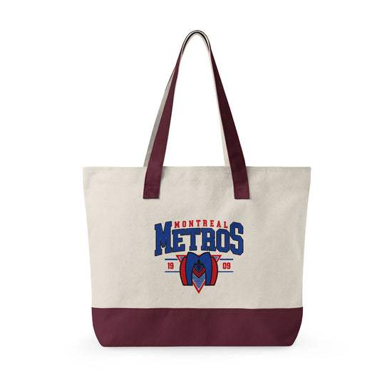 Montreal Metros Zippered Canvas Tote - Fandom-Made