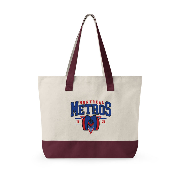 Montreal Metros Zippered Canvas Tote - Fandom-Made