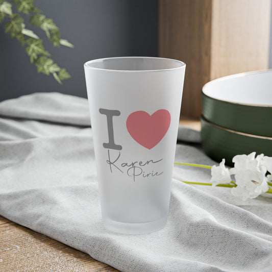 I Love Karen Pirie Pint Glass