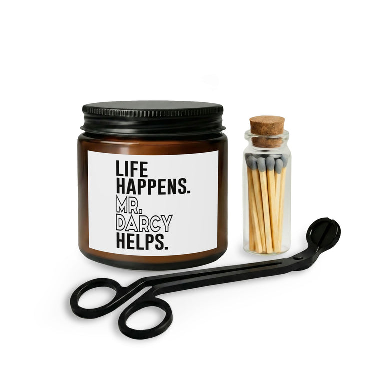 Life Happens Mr. Darcy Helps Candle Set - Fandom-Made