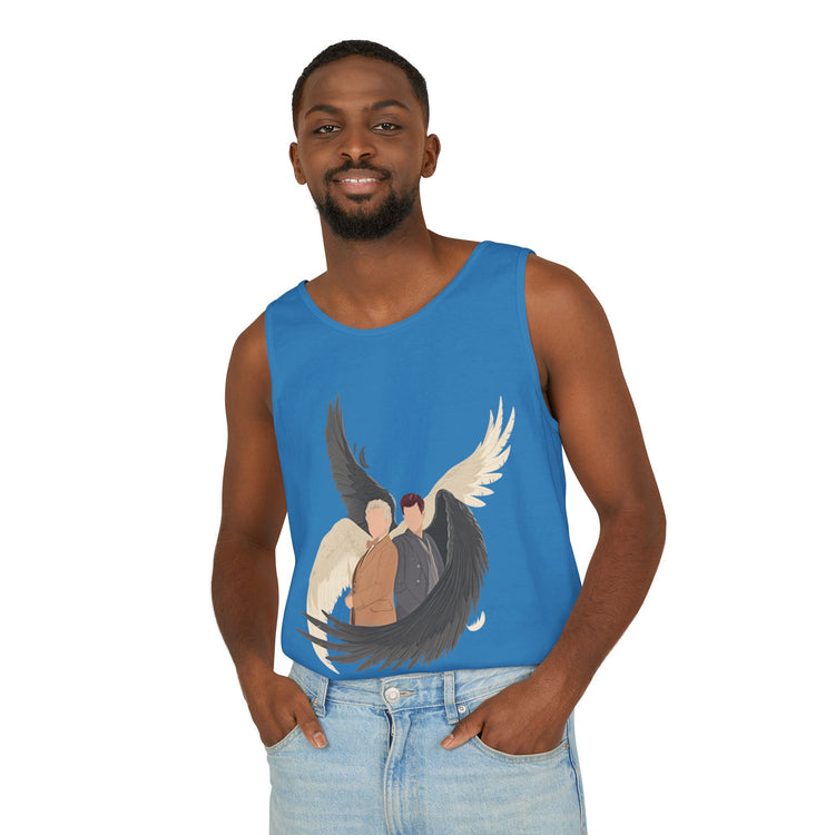 Good Omens Duo Unisex Garment-Dyed Tank Top