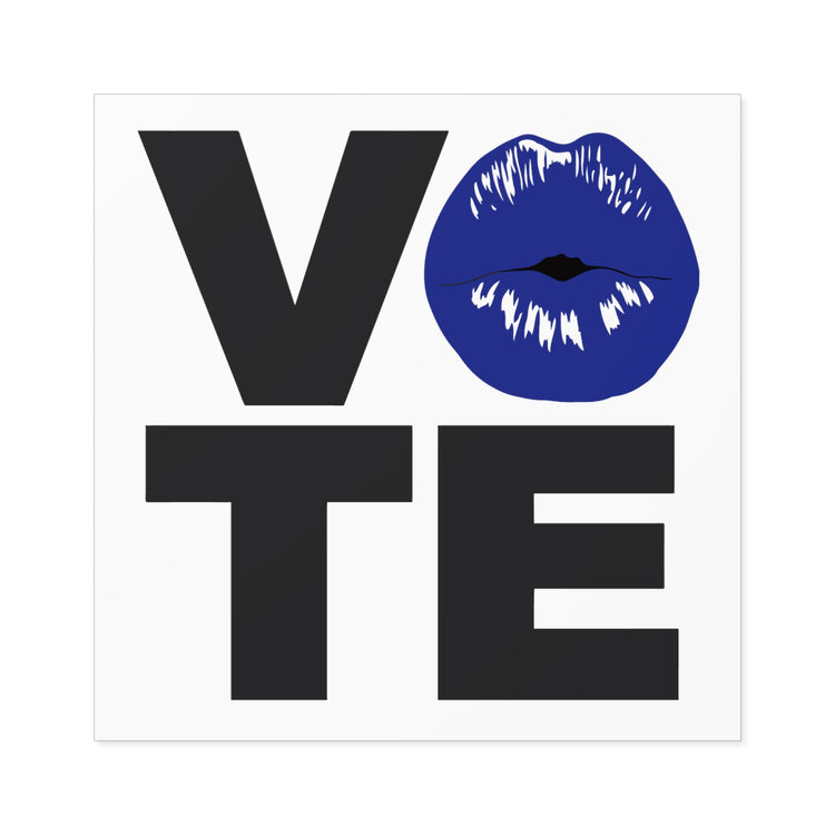 Vote Blue Lips Square Stickers - Fandom-Made